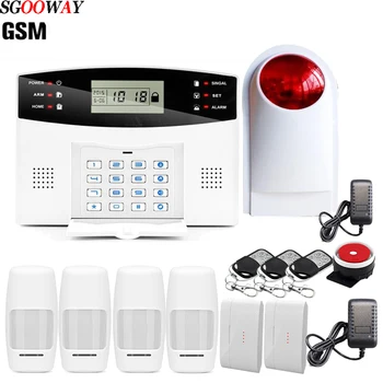Sgooway SK RU ES PL FR Wireless Home Security GSM Alarm proti Vlámaniu systém APLIKÁCIU Diaľkové Ovládanie Arm, Disarm