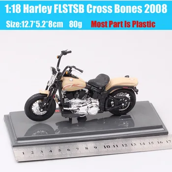 1:18 rozsahu maisto Harley FLSTSB Krížovej Kosti 2008 Softail bicykli Diecast Vozidla ulici motocykel model hračky, darčekové dospelých hobby