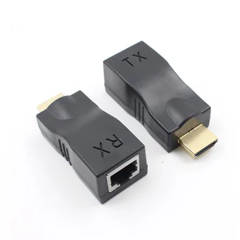 4K 3D HDMI 1.4 30 M Extender k RJ45 Cez Cat 5e/6 Sieť LAN Ethernet Adaptér