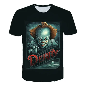 Horor Film Je 2 Penny Múdry Klaun Joker 3D Tlač deti Tshirt chlapci/dievčatá Hip Hop Streetwear Tee T shirt Chlapcov Cool Oblečenie