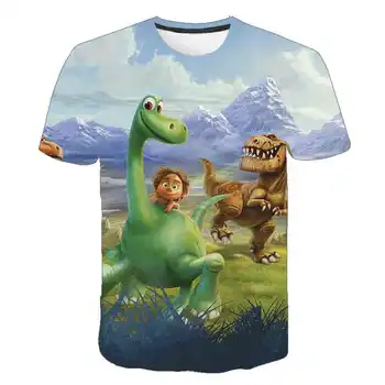 2020 Lete Zbrusu Nový Deti T-shirt zvierat, dinosaurov 3D Chlapci/dievča T-shirt Deti Krátke Sleeve T-shirts Bežné Detské Oblečenie, Topy