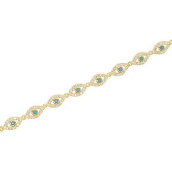 Šťastie Oko Modré korálky Náramok Pre Ženy, Dievča, Šperky, Darčeky Nastaviteľná veľkosť 16+5cm