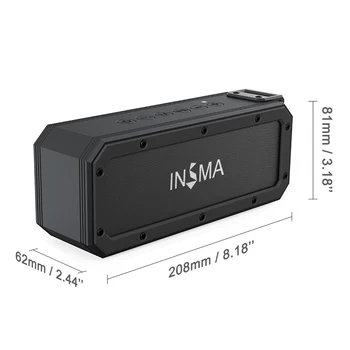 INSMA S400 PLUS 40W bluetooth Reproduktor NFC Prenosné Reproduktory IPX7 Nepremokavé Subwoofer Vonkajšie TWS Boombox Bezdrôtové Reproduktory