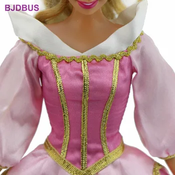 Vysoká Kvalita Rozprávky Šaty Princezná Šaty Ružovej Sukni Svadobné Party Šaty pre Bábiku Barbie Príslušenstvo 12