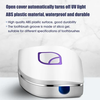 Crealight Prenosné USB Nabíjateľné UV Sterilizátor Domov Cestovná zubná Kefka Prípade