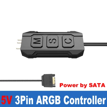 RGB Controller Kábel,PC 5V 12V ARGB CPU Prípade Pohode Ventilátor LED Svetelné Pásy Lampa Bar Vodné Chladenie AURA Ovládanie,SATA/Molex Pohonom