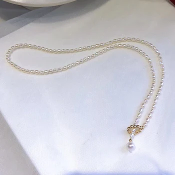 Módne DOPLNKY, Prírodné sladkovodné clavicle Malé Perlový náhrdelník pre ženy populárne pearl Šperky svadobný dar