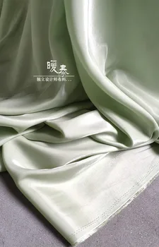 Mercerized Bavlna Hodvábny Satén Textílie Svetlo Zelená DIY Dekor Pyžamo Tričko Kungfu Vyhovovali HANFU Cheongsam Šaty Návrhára Textílie