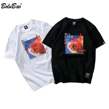 BOLUBAO Nové Módne Muži T-Shirts Lete Mužov Tlač Tričko Bežné Bavlnené pánske Tričko Hip Hop, Street Topy