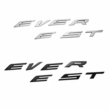 DIY auto 3D Znenie na Everest z Nehrdzavejúcej Pevné Listy Kapota Znak Chrome Logo Odznak Nálepky VIP Pre Ford Everest