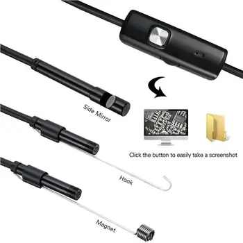 5,5 mm Endoskopu Fotoaparát Flexibilné Vodotesný IP67 Mikro Kamera Nastaviteľné PC Borescope Notebook 6LEDs Pre Android Inšpekcie N7H9