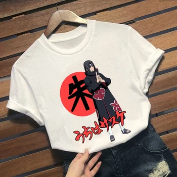 Naruto Uchiha Itachi T-Shirt Streetwear Letné Topy, Tričká Bavlnené Tričko Nadrozmerné HipHop
