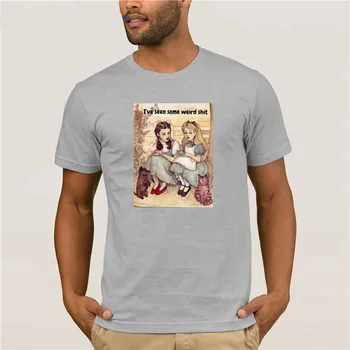 Trendy Kreatívne Grafické T-shirt Hore som Videl Nejaký Divný Dorothy Oz a Alice v ríši Divov kolo krku pohode človeka T-shirt