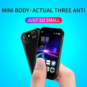 Malé Mini Shockproof Mobilný Telefón NFC SOS Walkie talkie 3 GB 32 GB 4G Robustný Smartphone Android Odtlačkov prstov na Tvár ID Mobil