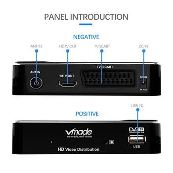 Vmade 2020 digitálny Set-top box DVB T2 Tterrestrial prijímať full HD 1080P DVB T2 H. 265 dekódovať podporu postavený WIFI youtube TV BOX