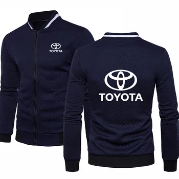 Nová Jar, Jeseň pánske pulóvre Toyota auto logo tlač Módne jednofarebné pánske bundy hip hop Ležérne Športové oblečenie
