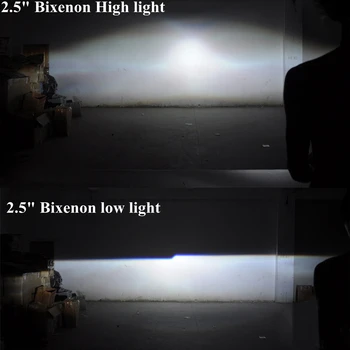 2ks 2.5 palcový HID Bi xenon Projektor objektív s kryty svetlometov Svetlomet H1 xenon kit žiarovka fit H1 H4 H7 auto styling Zmeniť