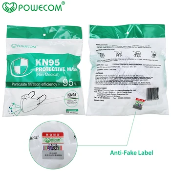 POWECOM KN95 FFP2 CE certifikované masky 5 Vrstva Filter opakovane pleťové masky Priedušná Úst Utlmiť Kryt schválené hygienické masky