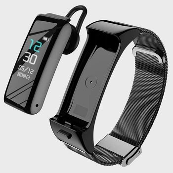 Bluetooth slúchadlá s Smart Hodinky Headset Srdcovej frekvencie Monitorovania Zdravia Sledovať Telefón Nepremokavé 2 In1 Bezdrôtové Slúchadlá Bracele