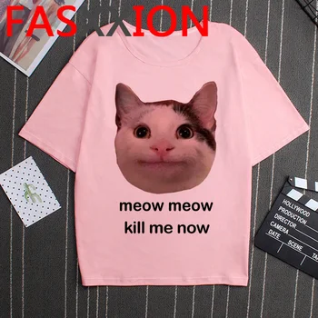 Nový Cat T Shirt Ženy Ulzzang Zábavné Kawaii Tričko kórejský Štýl Roztomilý Kreslený Grafické T-shirt Harajuku Hip Hop Topy Tees Žena