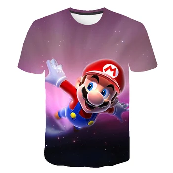 Karikatúra Super Mario Luigi Deti Funny T-shirt Dieťa Boys Dievčatá 2021 Príležitostné Letné Topy 3d T shirt Deti Oblečenie 4-14T