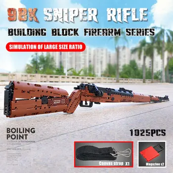 Yeshin 14002 SWAT Zbraň Stavebné Bloky Kompatibilné S PUBGS Mauser 98K Sniper Puška Model Montáž Tehly Deti Vianočné Hračky