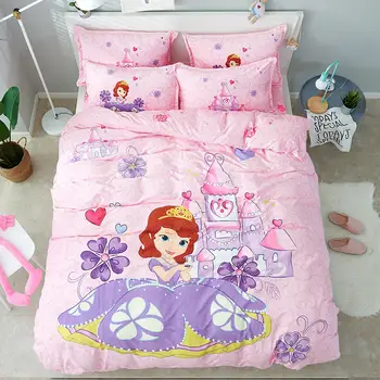 1 NASTAVTE Disney Mickey Minnie Princezná Sophia Série Štyroch setoch detských postelí Domácnosť, posteľná bielizeň nastaviť Detí rozloženie izieb