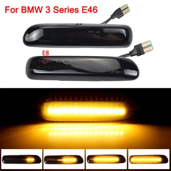 LED Dynamické Bočné Obrysové Zase Signálneho Svetla Sekvenčné Blinker Svetlo Pre BMW Radu 3 E46 Limo Kupé Kompaktný Cabriolet Touring