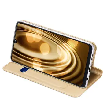 DUX DUCIS Pre Samsung A31 PU Kože Flip Telefónu Prípade Card Držiak magnetická príťažlivosť Jeseň-dôkaz mobilný telefón stojan