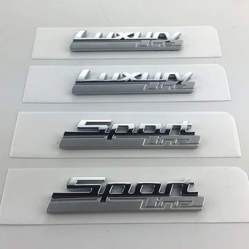 Nový Luxusný Line Sport Line Blatník Znak pre BMW 730 740 750 750Li Strane Logo Auta Styling Refitting Upgrade Nálepky Chrome& Matný