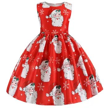 Baby Dievčatá Vianočné Šaty, Kostým Princezná Dievča Nový Rok Party Šaty Deti Deti Oblečenie Infantil Vestidos Červené Oblečenie