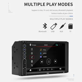 7 Palcový Bluetooth Stereo Rádio Dotykový Displej Hráč 2 Din HD Mp5 Prehrávač Podporuje Pre IOS/ Android Pre váš Telefón Zrkadlo Pripojenie