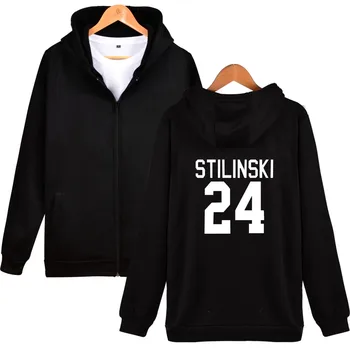 Stilinski 24 Teen Wolf módne hip hop zips muži ženy hoodies bunda bežné zips unisex dlhým rukávom s kapucňou mikiny topy