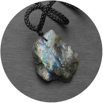 Prírodné nepravidelný crystal Labradorit prívesok Moonstone Prívesok -1PC