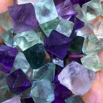 190 g Prírodné Fluorite Octahedron Pôvodnej Kamennej Crystal rozhádzané kameň drsný quartz minerálne odber UZDRAVENIE
