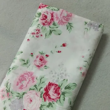Bavlna viaPhil Značky Veľkých Ružových kvetov Vytlačené Textília Kvetinový Textílie Patchwork Handričkou Šaty Domova