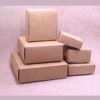 20pcs Nové DIY Kraft Papier Box Darčeka Pre Svadobné Zdvorilosti Narodeninovej Party Candy Cookies Vianočný večierok darčeky Box