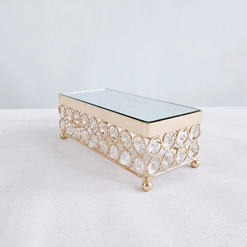 1pcs tortu stojan zrkadlo zlatá farba crystal Skladovacie Koše Box Jednoduchosť Štýl
