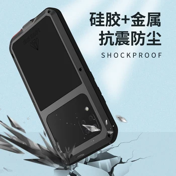 Shockproof Brnenie Prípade Huawei P40 Lite P30 Prípade Kovov Život Vodotesný Silikónový Gorilla Glass Kovový Kryt na Huawei P40 Shell