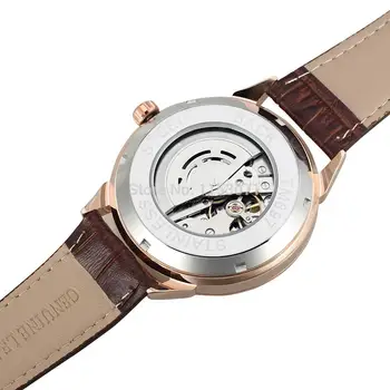 FSG8083M3R1 Najnovšie Automatické pánske luxusné obchodné hodinky s hnedým koženým remienkom za dopravu zadarmo s original darčekovej krabičke