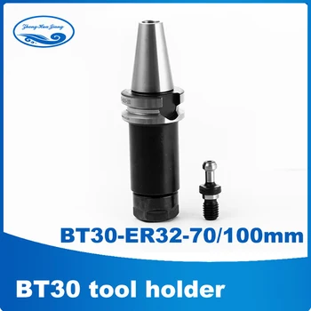 BT30 cnc držiaka nástroja ER32 -70er32 collet chuck + Vytiahnuť nechty bt30 er32 držiaka nástroja frézovanie fréza držiteľ A117