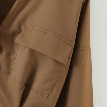 ZA 2020 nové Módne Tričko Retro štýl jednofarebné Šaty s dlhým rukávom Dámske V-Výstrihom Šaty Slim Vestidos Jar dlhé Šaty