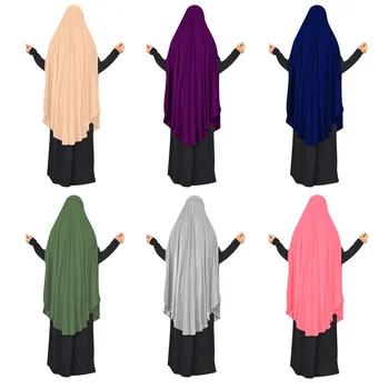 Eid Modlitba Odev Dlho Khimar Moslimských Žien Hidžáb Topy Bez Rukávov Abaya Jilbab Ramadánu Abayas Islamské Oblečenie Niqab Hijabs