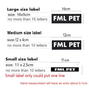 FML Pet ID Značky Vlastné Záplaty Pre Postroj Obojky pre Psov 2PC Odstránené Psa Štítok na Mieru Prispôsobené Psa Názov DIY Logo