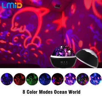 Farebné Rotujúce Projektor Nočné Svetlo Hviezdnej Oblohe, Hviezda Master Deti detský Baby Spánku Romantický LED USB Projekčnej Lampy