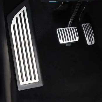 Xburstcar Nehrdzavejúcej Ocele Auto Pedále Pedál Pad Kryt Brzdového pedálu Akcelerátora Zvyšok Pedál Nožného Pedálu Podložky Kryty pre Tesla Model 3 / Y