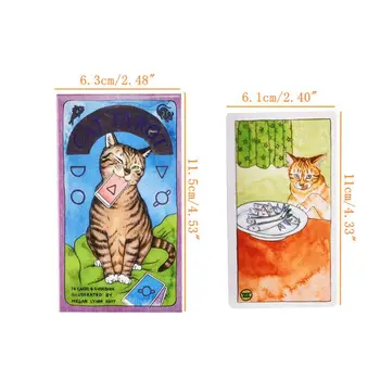 Anglické Mačka Tarots 78 Karty Paluby a Sprievodca Prečítajte si Osud Dosková Hra Oracle