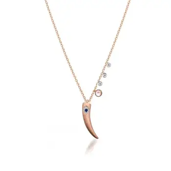 Horn, ružové a biele okrúhle cz drop kúzlo ženy vyhlásenie náhrdelník jedinečný turecký zlým okom šperky 2019 nové