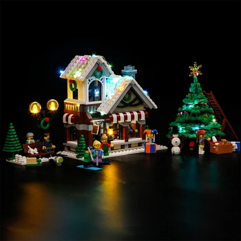 Led Svetlo Nastaviť Kompatibilný Pre Lego 10249 Tvorca Expert Zimné Obchod 35019 Stavebné kamene, Tehly Hračky (iba svetlo+Batérie poľa)