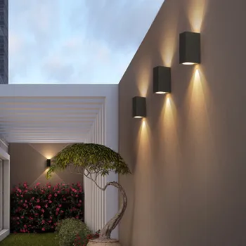 Vonkajšie LED Proch Svetlo Sconce Balkón Svetla 5W 10W Hliníkové Nástenné Svietidlo pre Záhradné Dekorácie 110V 220V